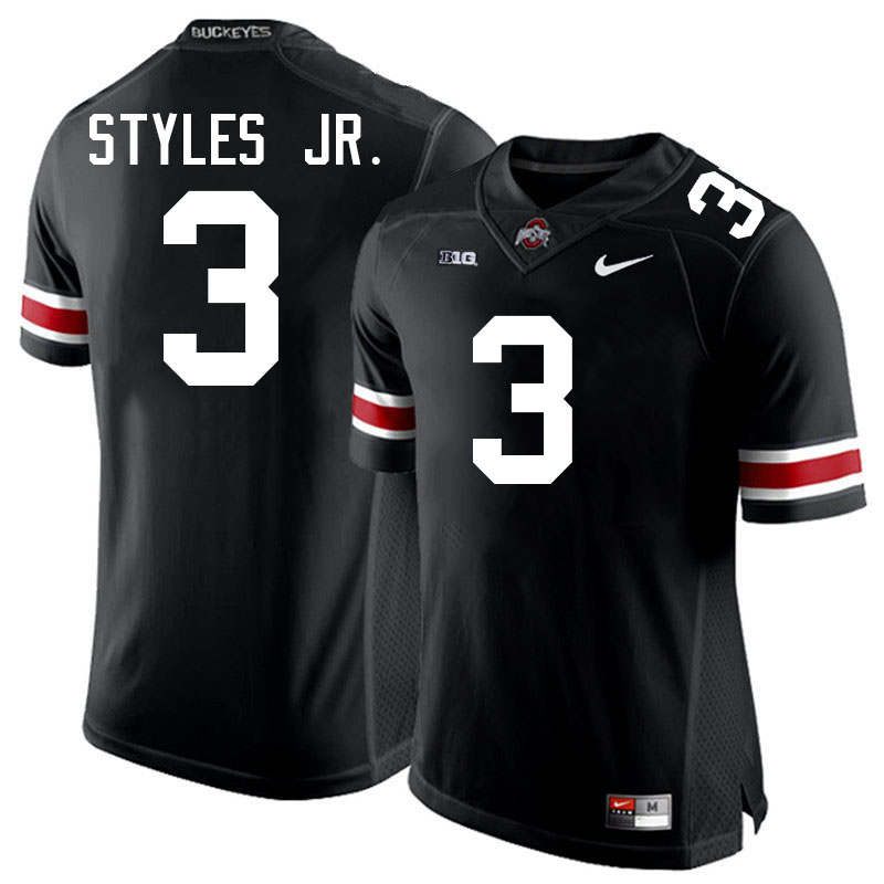 #3 Lorenzo Styles Jr. Ohio State Buckeyes Jersey College Football Uniforms-Black